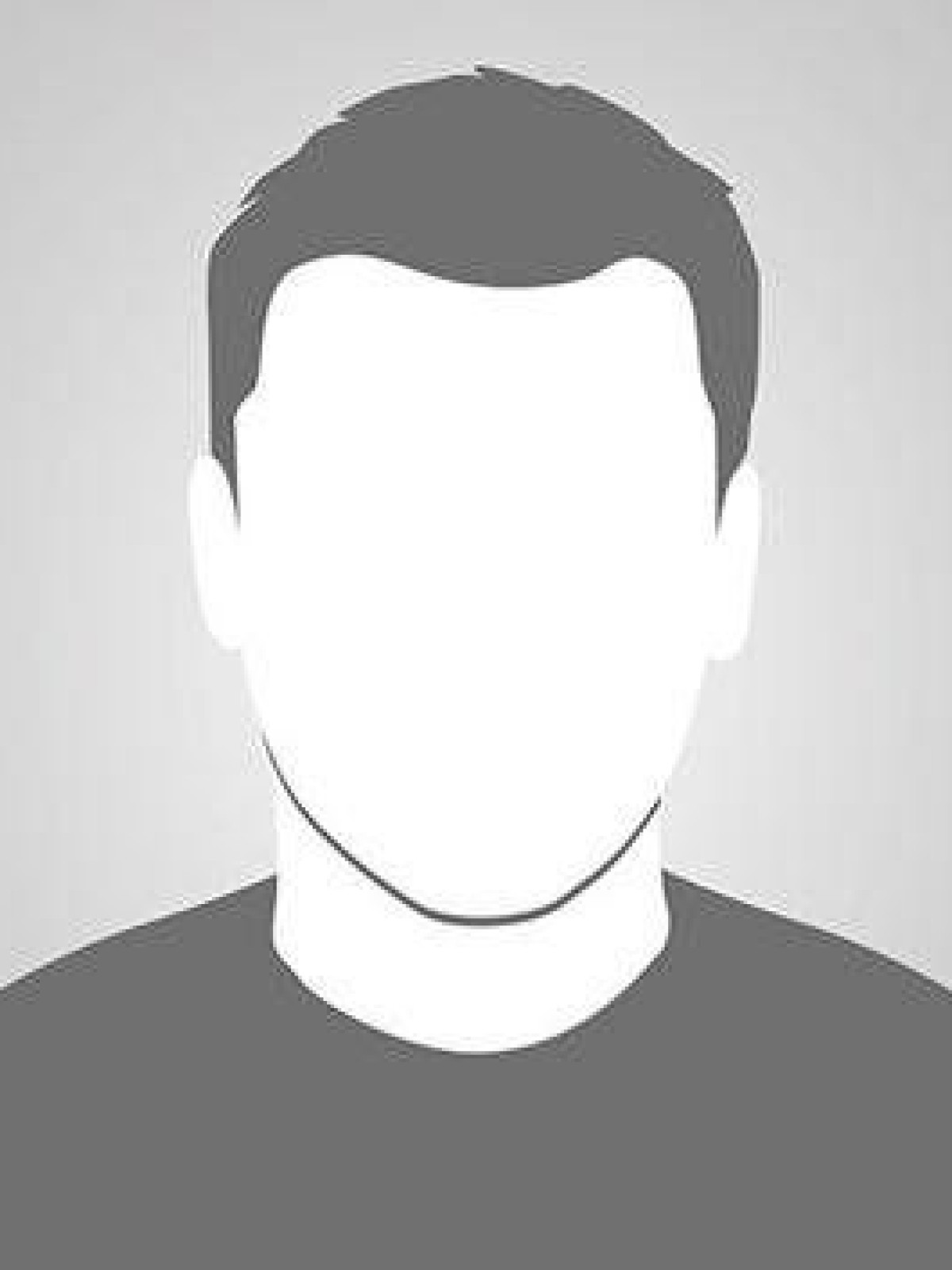 Graue Silhouette eines Mannes mit leerem Gesichtsausdruck.